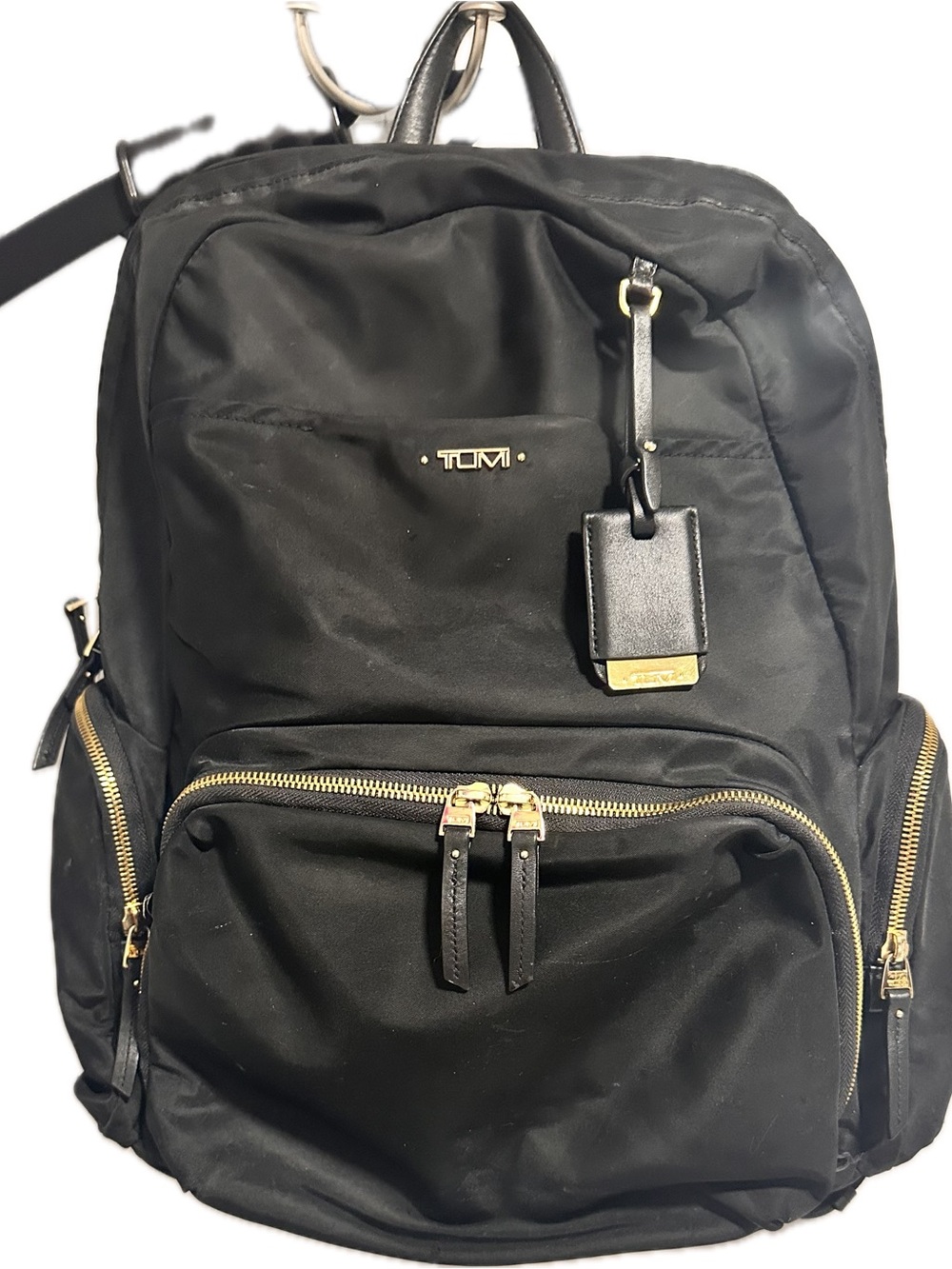 TUMI Voyageur Halle Backpack in Black Nylon with Gold-Tone Hardware - Picture 6 of 13